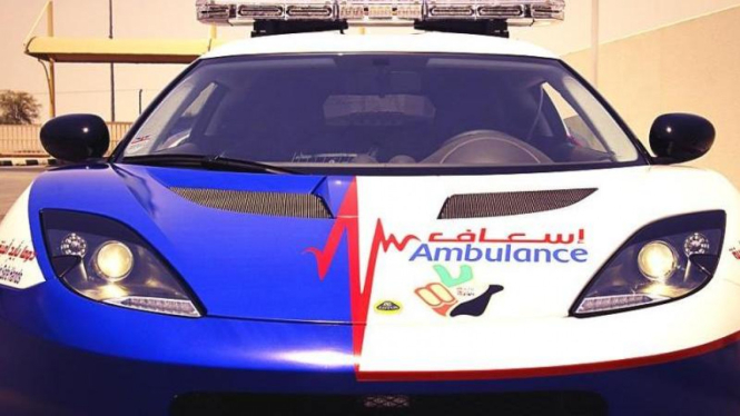 Ambulans Lotus Evora milik Kota Dubai.