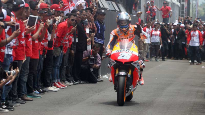 Marc Marquez & Dani Pedrosa di Sirkuit Sentul