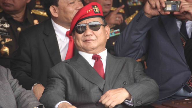 Prabowo Menghadiri Sertijab Danjen Kopassus