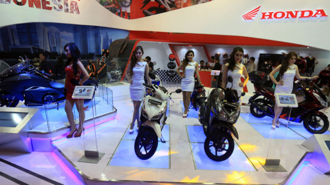 Ilustrasi Honda di Indonesia Motorcycle Show 