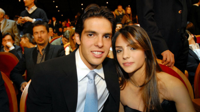 Ricardo Kaka dan mantan istri, Caroline Celico