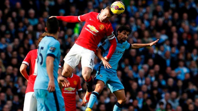 Pertandingan antara Manchester City dan Manchester United