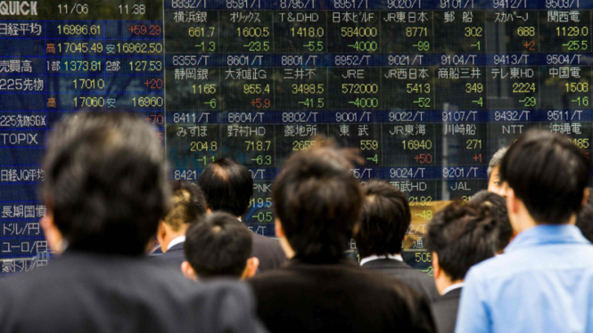 Indeks saham di Tokyo