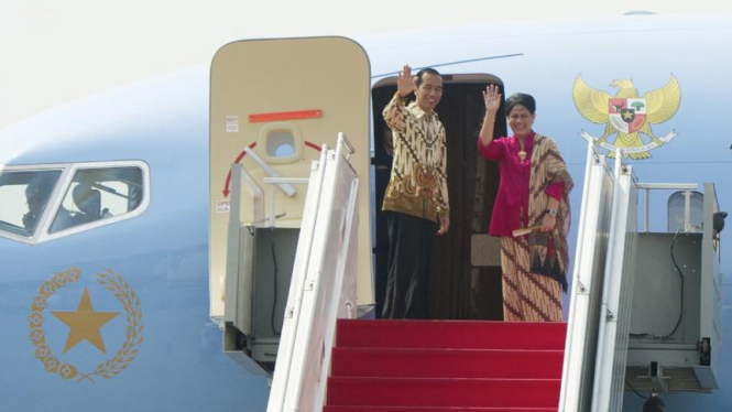Presiden Jokowi dan Ibu Negara Iriana.