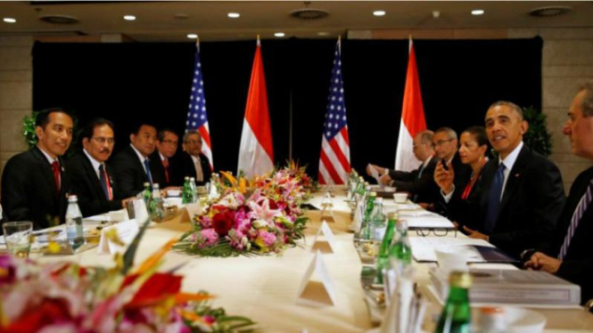 Presiden Joko Widodo Jokowi bertemu Presiden AS Barack Obama 