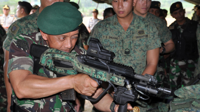 Latihan Bersama TNI AD - Singapura Armed Forces
