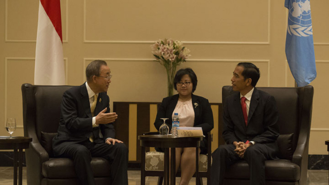 Presiden Jokowi Bertemu Dengan Sekjen PBB Ban Ki Moon