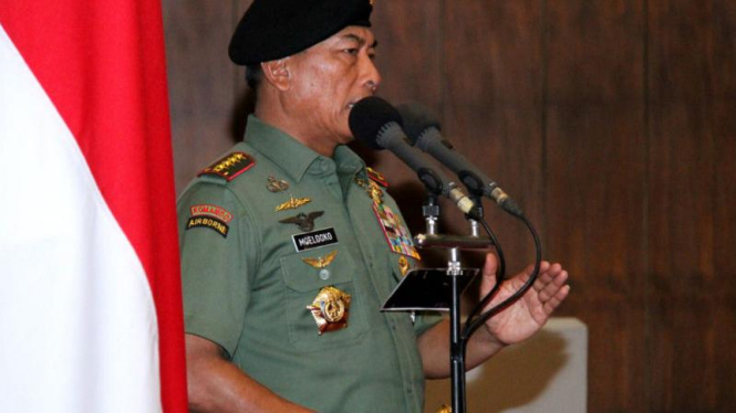 Panglima TNI Jenderal Moeldoko saat membuka sekolah intelijen