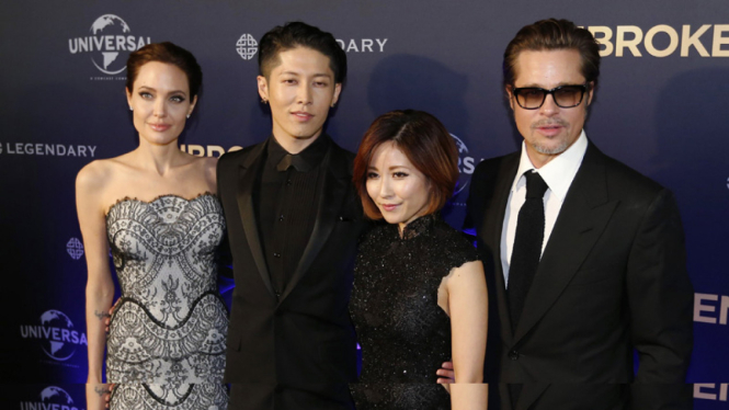 Angelina Jolie & Brad Pitt Hadiri Premiere Film 'Unbroken'