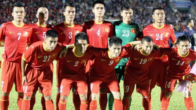 Tim nasional Vietnam, akan menjadi lawan pertama Indonesia di Piala AFF 2014