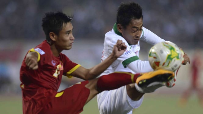 Laga tim nasional Indonesia kontra Vietnam