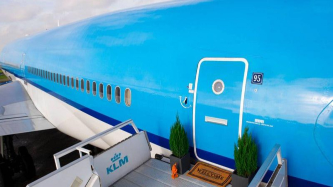 Perusahaan KLM menyewakan apartemen pesawat di situs AirBnb
