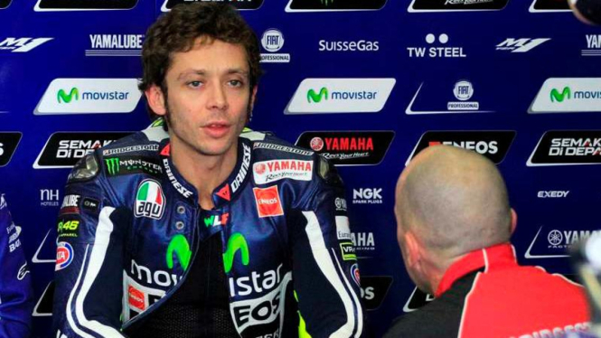 Pembalap Movistar Yamaha, Valentino Rossi.