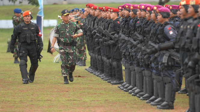 Panglima TNI Buka Latgab Latihan Gultor TNI Tri Matra IX 2014