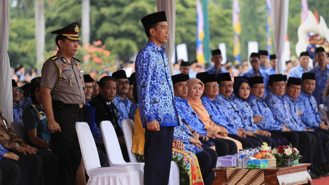 Jokowi di Peringatan HUT Korpri di Monas