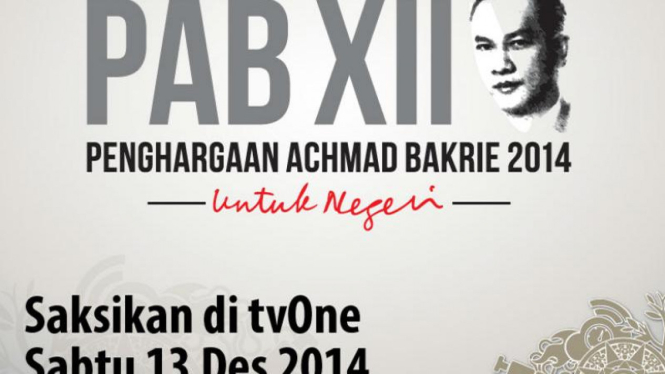 Penghargaan Achmad Bakrie 2014 Untuk Negeri. 