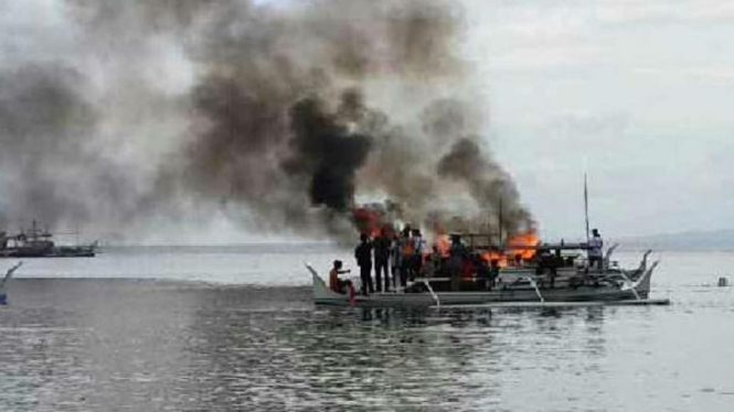 Polda Sulut menangkap dan menenggelamkan tiga kapal nelayan Filipina.