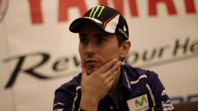 Pembalap Movistar-Yamaha, Jorge Lorenzo.