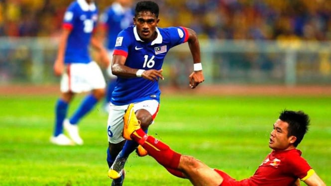 Pertandingan semifinal Piala AFF 2014 antara Malaysia dan Vietnam. 