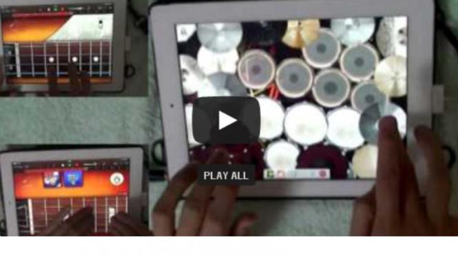 YouTuber Jepang mainkan drum di iPad