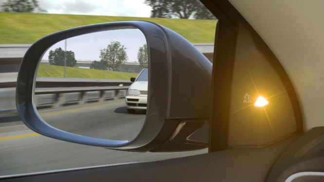 Blind Spot Monitoring System pada Volvo V40