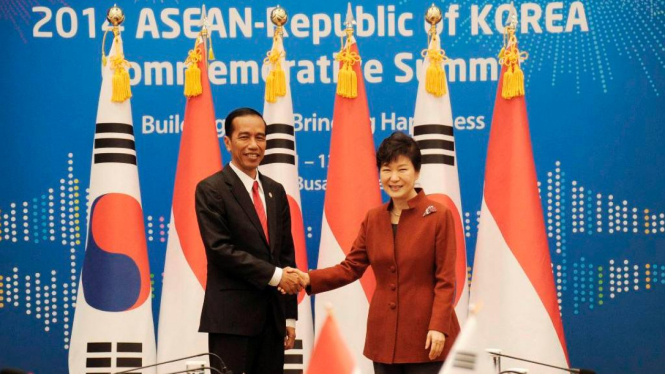 Presiden Joko Widodo dan Presiden Korsel Park Geun-hye