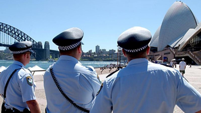 Polisi Australia berjaga di Kota Sydney