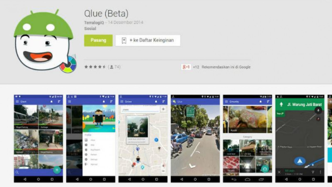 QLUE, aplikasi untuk menampung keluhan warga soal Jakarta. 