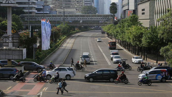 Larangan Sepeda Motor sempat berlaku di beberapa ruas jalan Kota Jakarta.