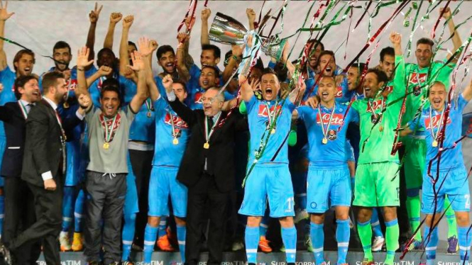 Napoli menjuarai Supercoppa Italiana 2014 usai mengalahkan Juventus