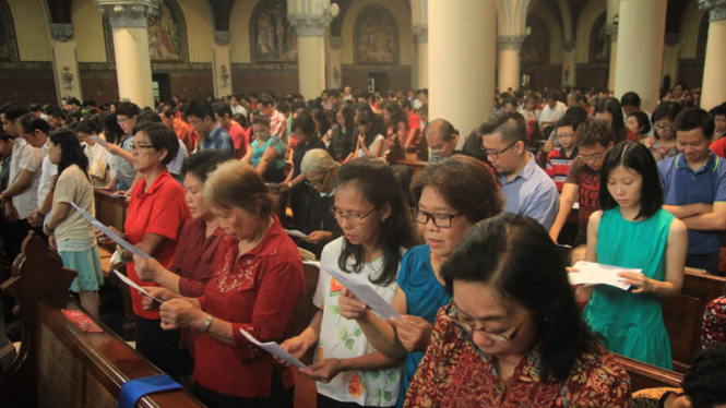 Ibadah Natal di Gereja Katedral Jakarta