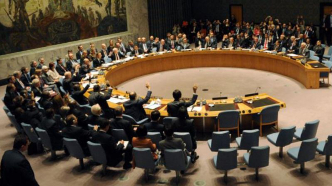 Suasana sidang di Dewan Keamanan PBB.