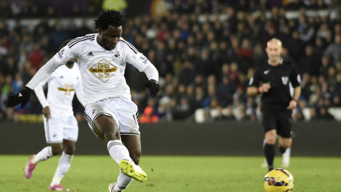 Pemain Swansea City Wilfried Bony