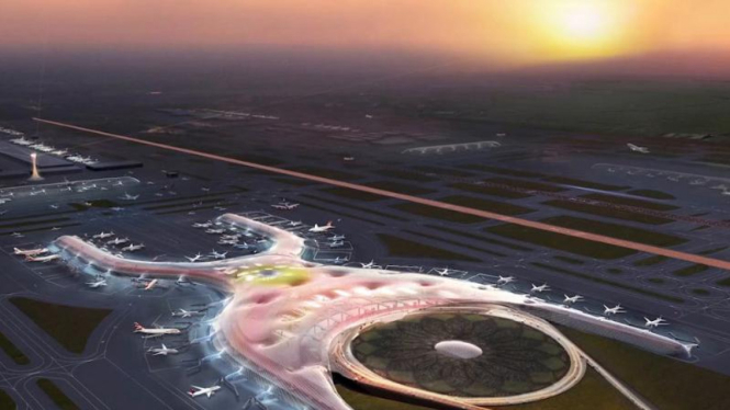 Konsep bandara baru di Mexico City