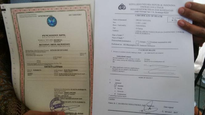Pemprov Jatim Permudah Terbitkan Akte Korban AirAsia