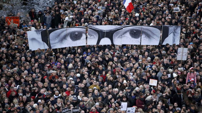 Mengutuk Aksi Terorisme, Jutaan Warga Prancis Turun ke Jalan