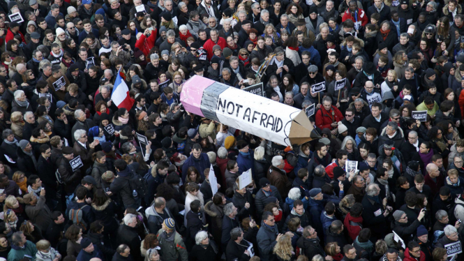 Mengutuk Aksi Terorisme, Jutaan Warga Prancis Turun ke Jalan