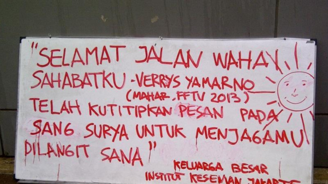 Ucapan duka untuk Verrys Yamarno