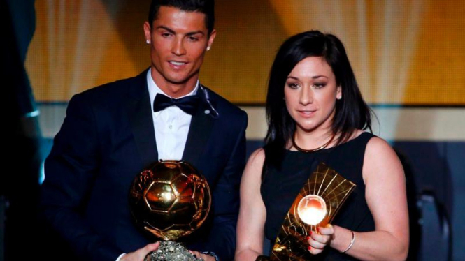 Cristiano Ronaldo dan Nadine Kessler di Ballon d'Or 2014