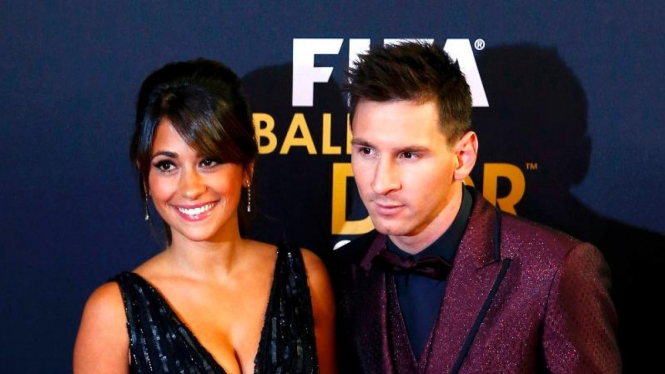 Pemain Barcelona, Lionel Messi dan Antonella Roccuzzo