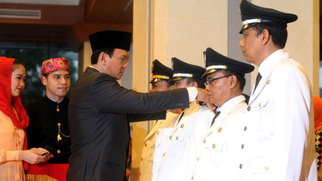 Gubernur Basuki Tjahaja Purnama lantik para pejabat Pemprov DKI Jakarta