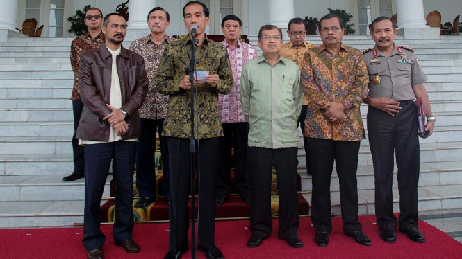 Presiden Joko Widodo dan Wapres Jusuf Kalla di Istana Bogor