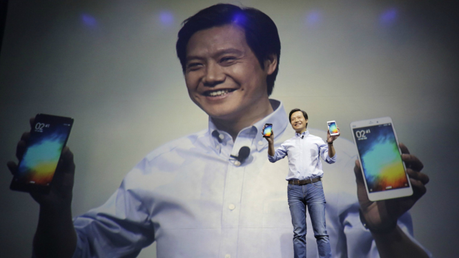 CEO Xiaomi Lei Jun saat peluncuran produk baru.
