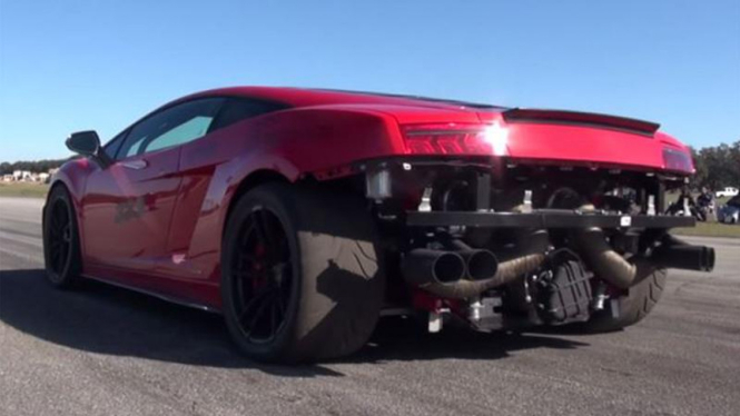 Lamborghini Gallardo modifikasi drag race