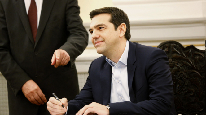 Pemimpin baru Yunani Alexis Tsipras.