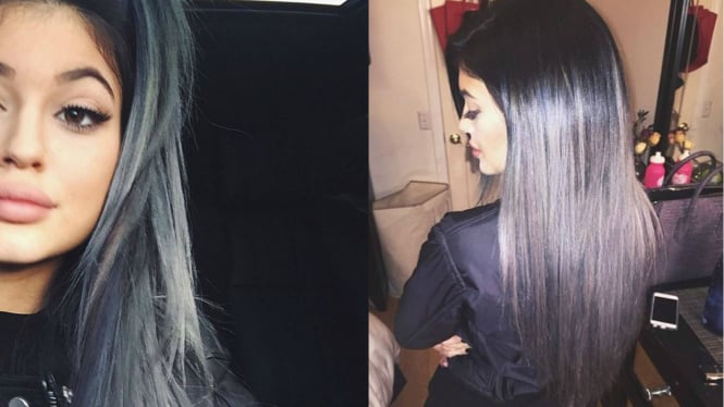 Rambut abu-abu Kylie Jenner