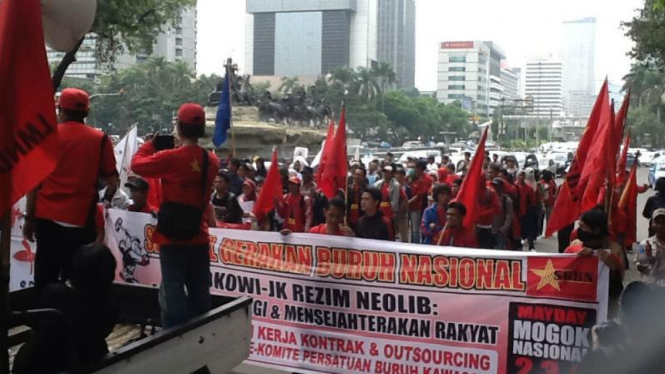Demo bertepatan 100 hari pemerintahan Jokowi - JK.
