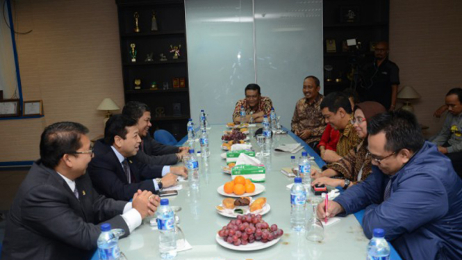 Pimpinan DPR RI berkunjung ke kantor redaksi Rakyat Merdeka (RM)