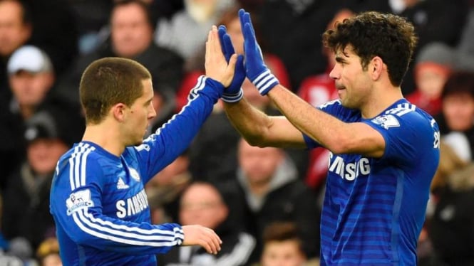 Pemain Chelsea, Eden Hazard dan Diego Costa