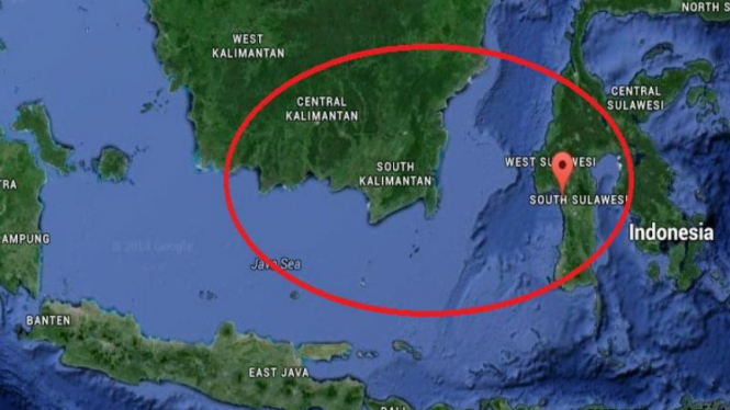 Peta AirAsia QZ8501